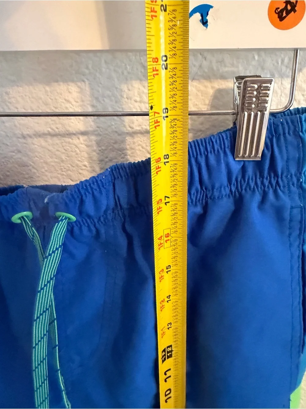 Nike Men’s Royal Blue Swim Trunks with Neon Green Accents